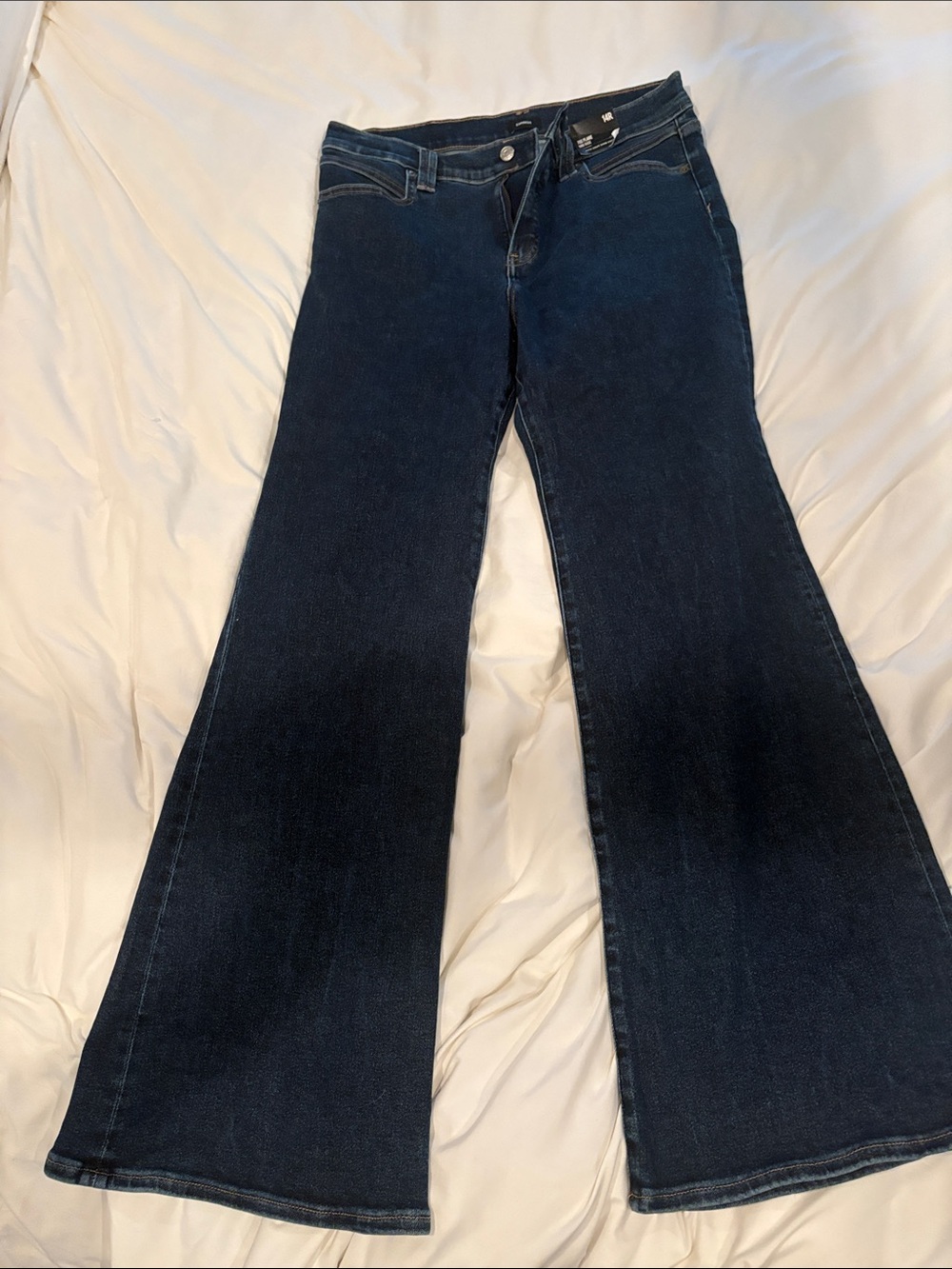 Dark Indigo Flare Jeans - Wide Leg Style